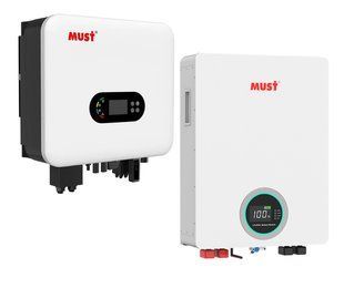 Автономний комплект на 6 кВт інвертор MUST PH11-6048 PRO 6kW і акумулятор 5 кВт MUST LP1600-48100, 48В 100Аг 2986795244 фото